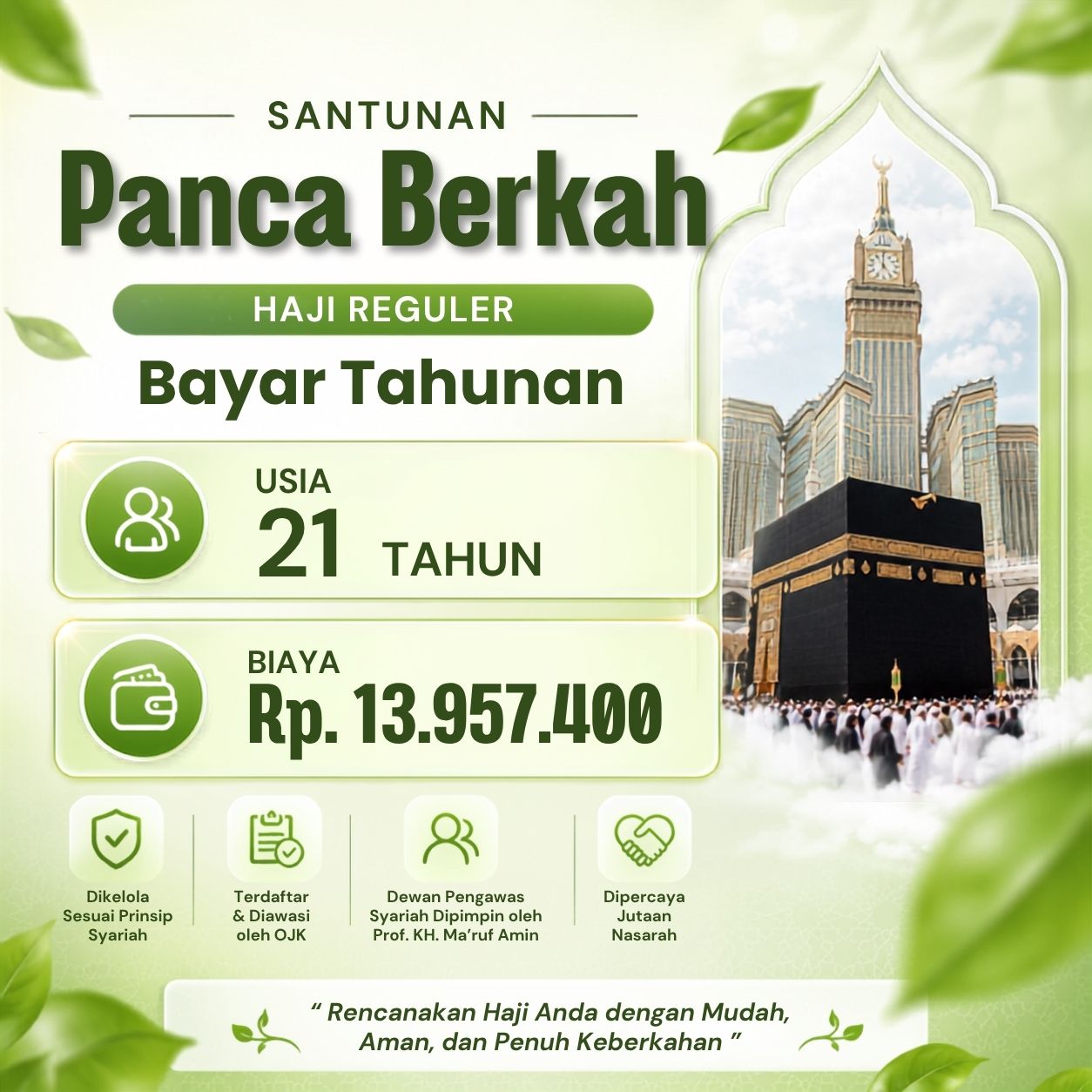 Panca Berkah 21th Haji Reguler Bayar Tahunan