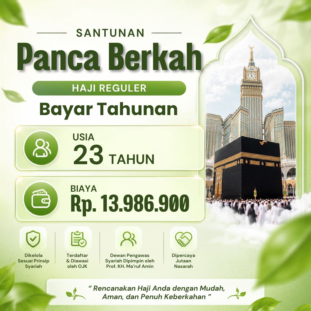 Panca Berkah 23th Haji Reguler Bayar Tahunan