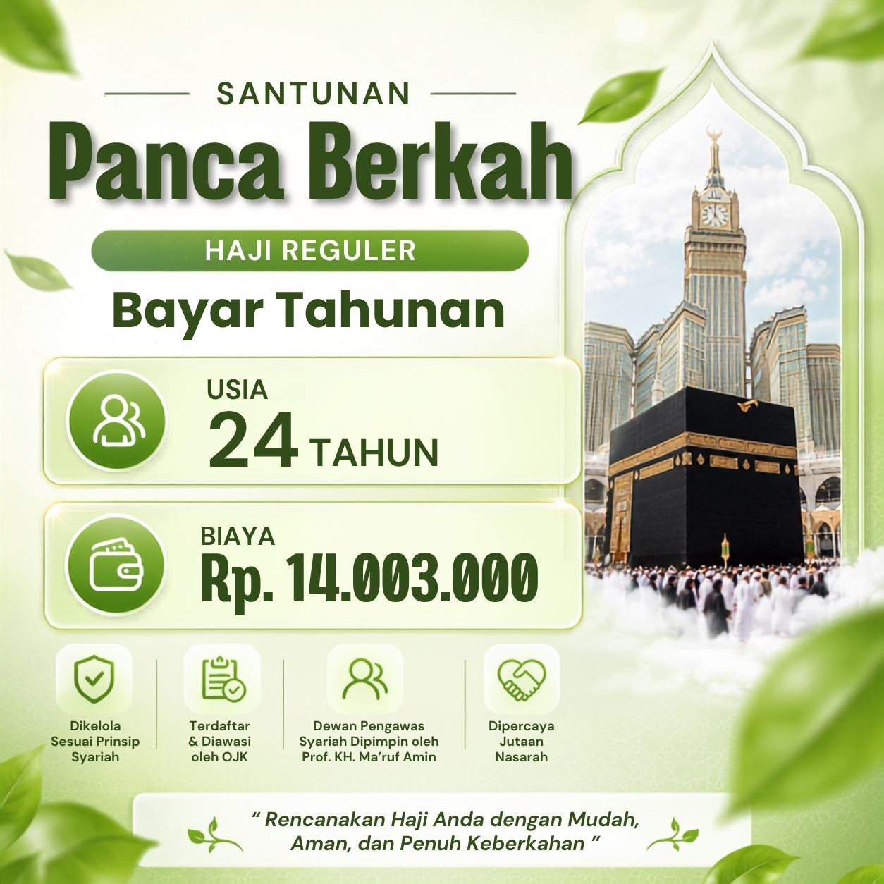 Panca Berkah 24th Haji Reguler Bayar Tahunan