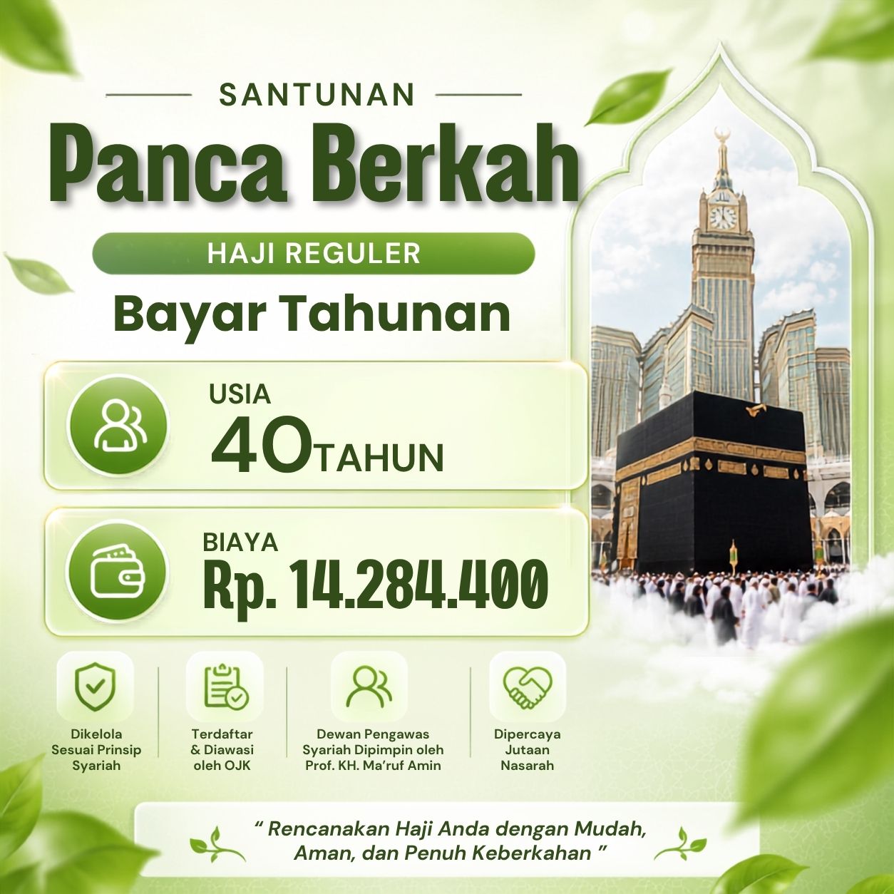 Panca Berkah 40th Haji Reguler Bayar Tahunan
